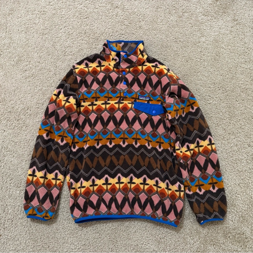 Patagonia Synchilla Snap-T Fleece Pullover Companions Big Anthos Pink